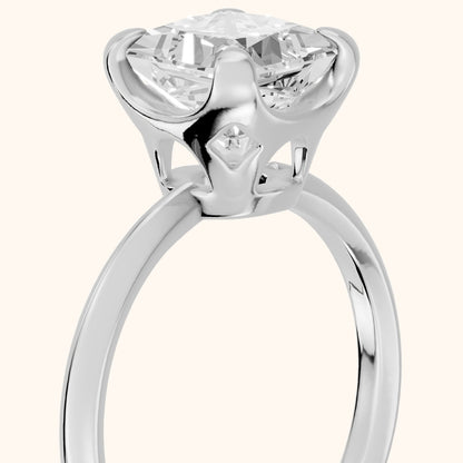 Adele Crown Solitaire Princess Diamond Engagement Ring in Platinum - slant-view.webp