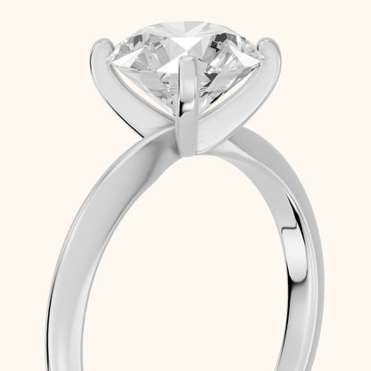 Wren Solitaire Round Diamond Ring in Platinum - slant-view.webp