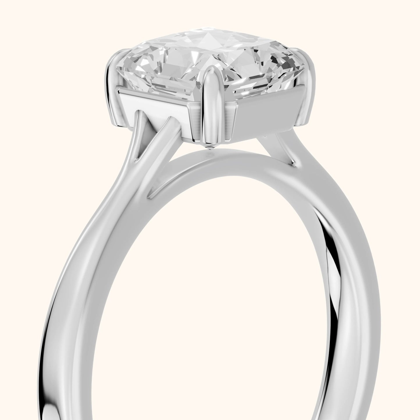 Anais Trellis Solitaire Radiant Diamond Engagement Ring in Platinum - slant-view.webp