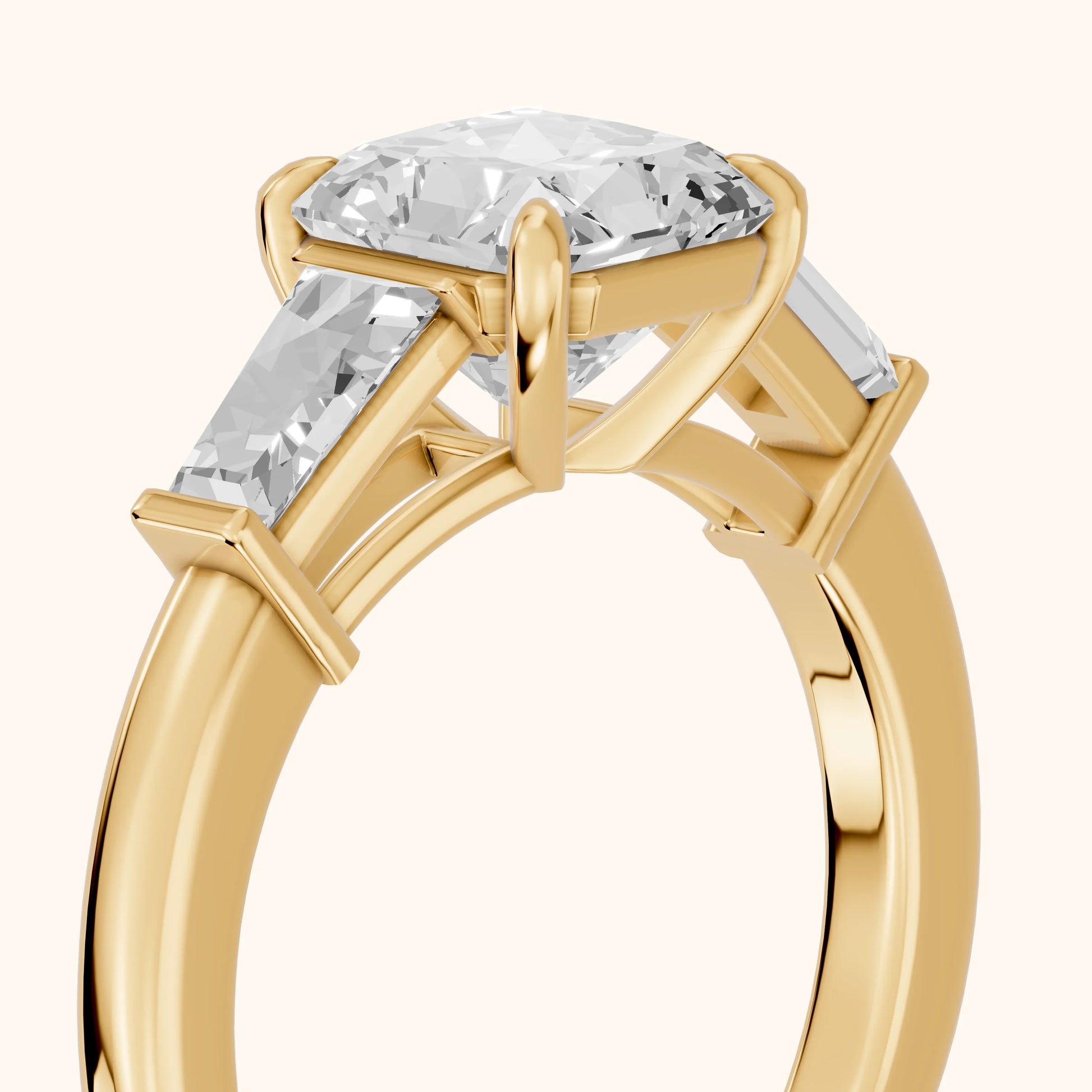 Zelda Tapered Baguette Radiant Diamond Engagement Ring in Yellow Gold - slant-view.webp