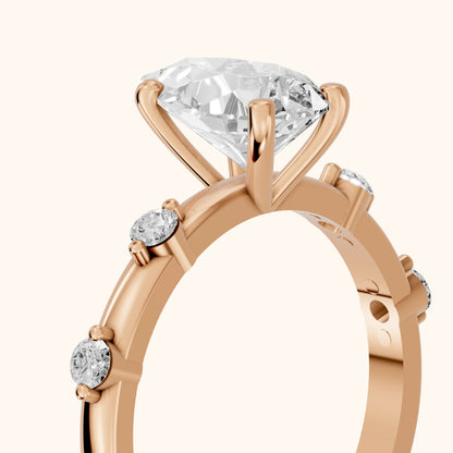 Elena Radiance Solitaire Pear Diamond Engagement Ring in Rose Gold - slant-view.webp