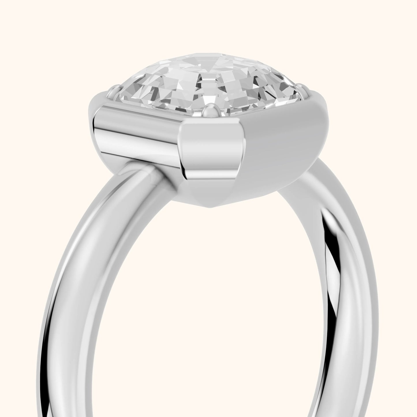 Alina Bezel Solitaire Asscher Diamond Ring in Platinum - slant-view.webp