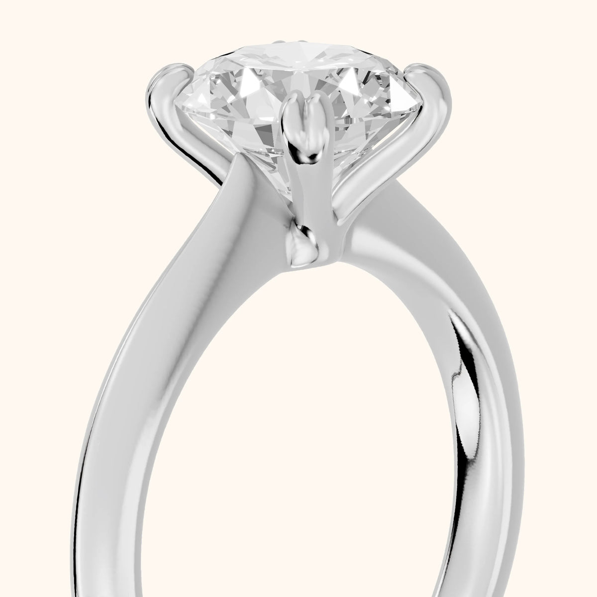 Macy Tulip Solitaire Round Diamond Engagement Ring in White Gold - slant-view.webp