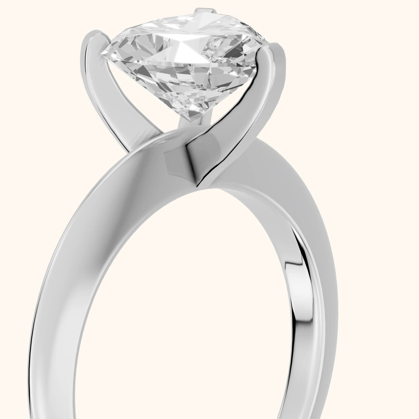 Amira Six-Prong Solitaire Heart Diamond Engagement Ring in Platinum - slant-view.webp