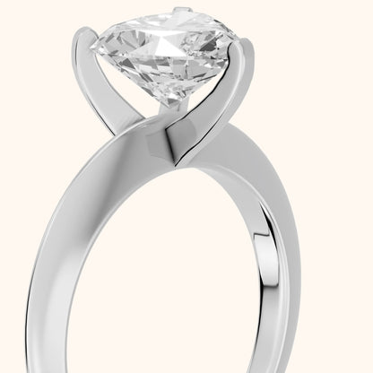 Amira Six-Prong Solitaire Heart Diamond Engagement Ring in Platinum - slant-view.webp