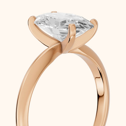 Wren Solitaire Oval Diamond Ring in Rose Gold - slant-view.webp