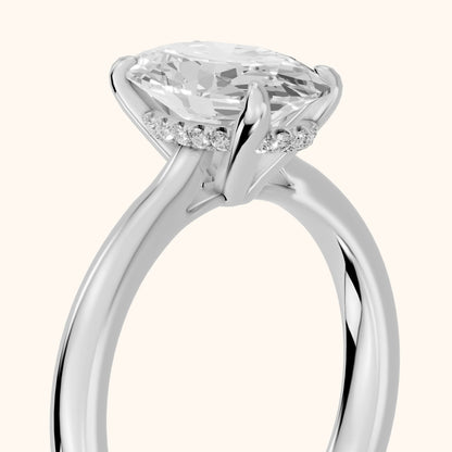 Mena Hidden Halo Oval Diamond Engagement Ring in White Gold - slant-view.webp