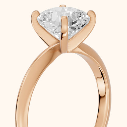 Wren Solitaire Cushion Diamond Ring in Rose Gold - slant-view.webp