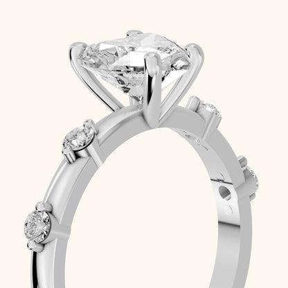 Elena Radiance Solitaire Heart Diamond Engagement Ring in Platinum - slant-view.webp