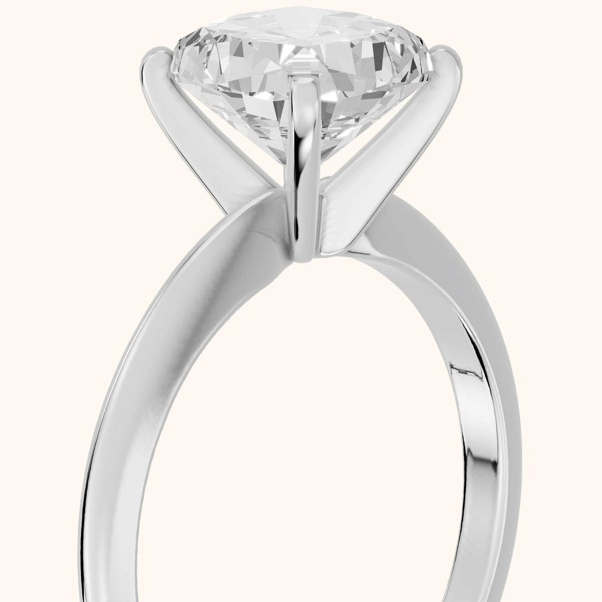 Giulia Solitaire Cushion Diamond Engagement Ring in Platinum - slant-view.webp