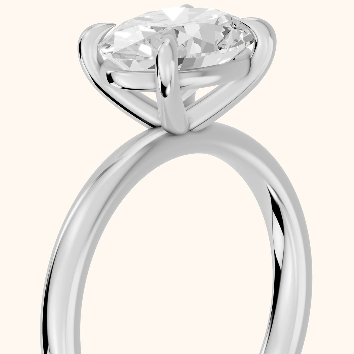 Solvang East-West Solitaire Oval Diamond Engagement Ring in Silver - slant-view.webp