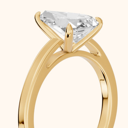 Kaia Solitaire Pear Diamond Ring in Yellow Gold - slant-view.webp