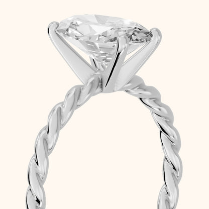 Robyn Twist Solitaire Oval Diamond Engagement Ring in Platinum - slant-view.webp