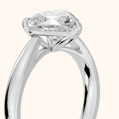 Lucia Solitaire Six-Prong Heart Diamond Engagement Ring in White Gold - slant-view.webp