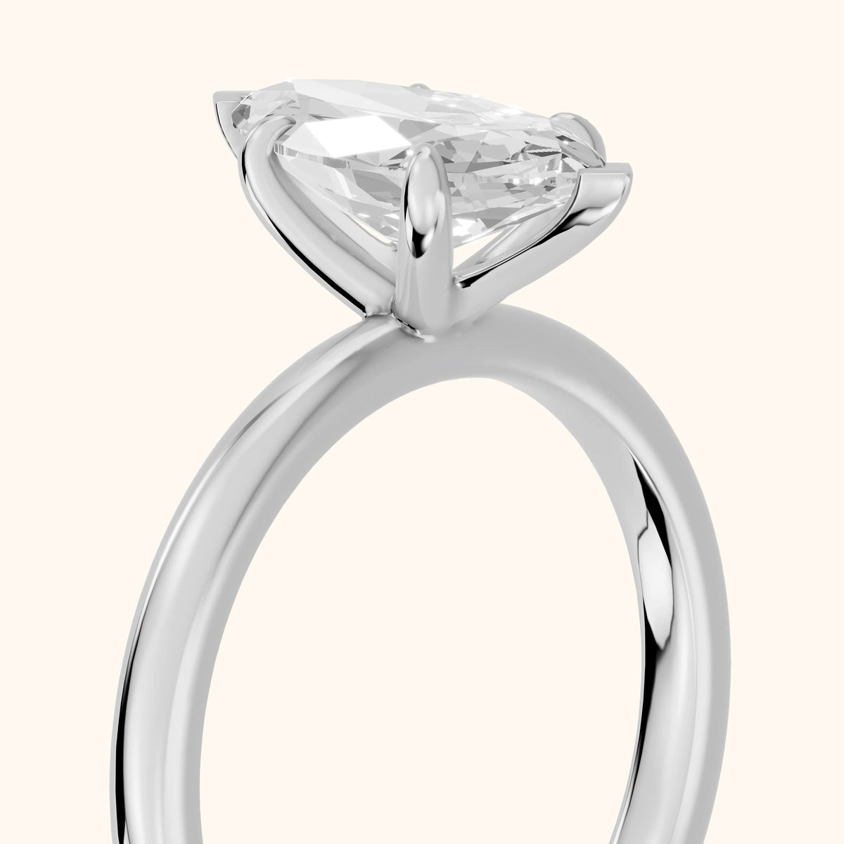 Susan Solitaire Marquise Diamond Engagement Ring in Silver - slant-view.webp