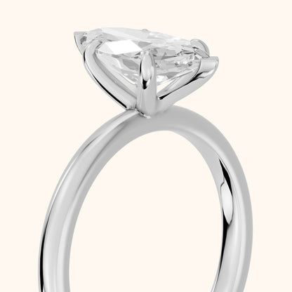 Susan Solitaire Marquise Diamond Engagement Ring in Silver - slant-view.webp