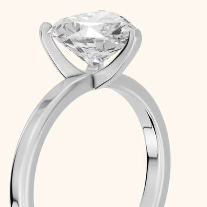 Liana Solitaire Claw Prong Heart Diamond Engagement Ring in Platinum - slant-view.webp