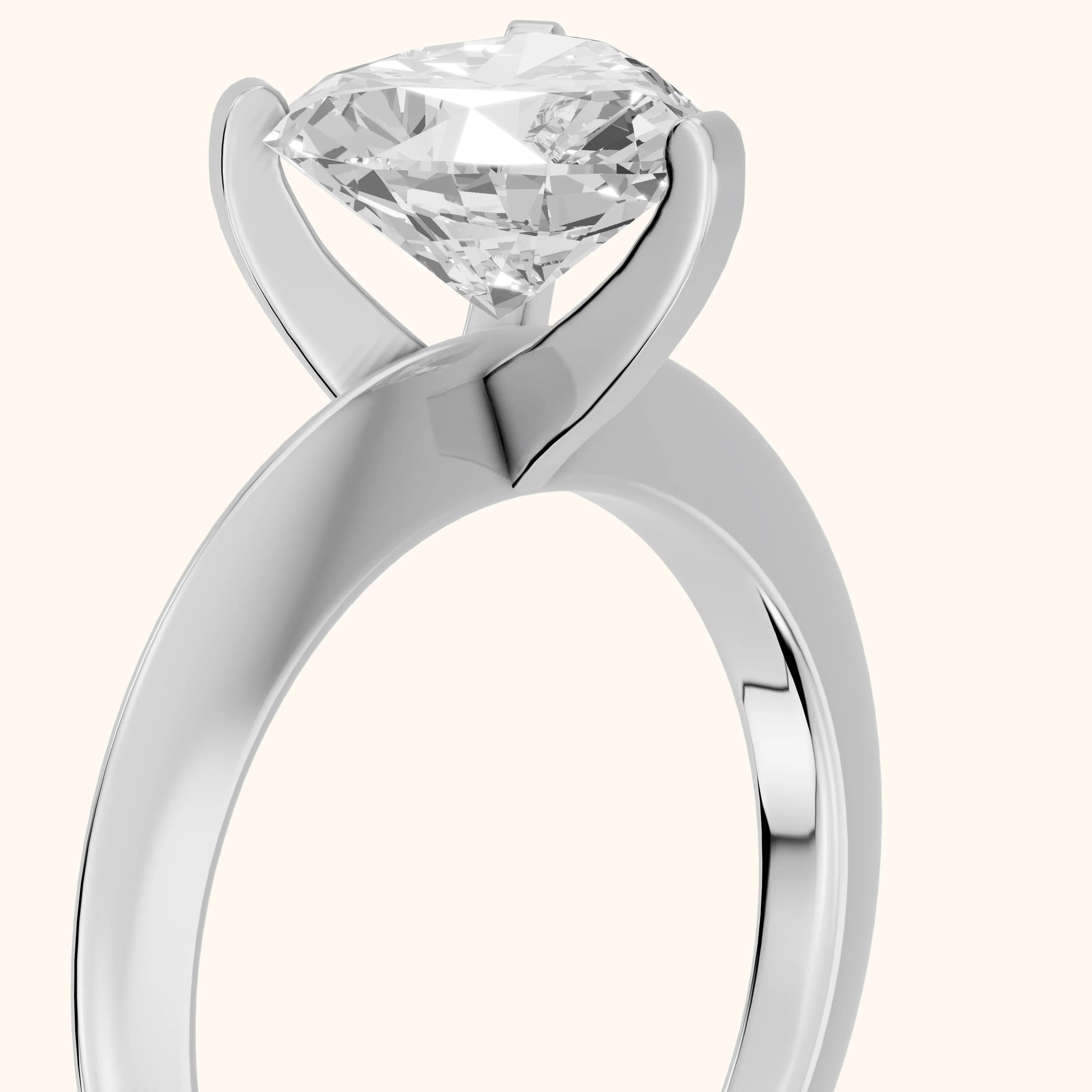 Amira Six-Prong Solitaire Heart Diamond Engagement Ring in White Gold - slant-view.webp