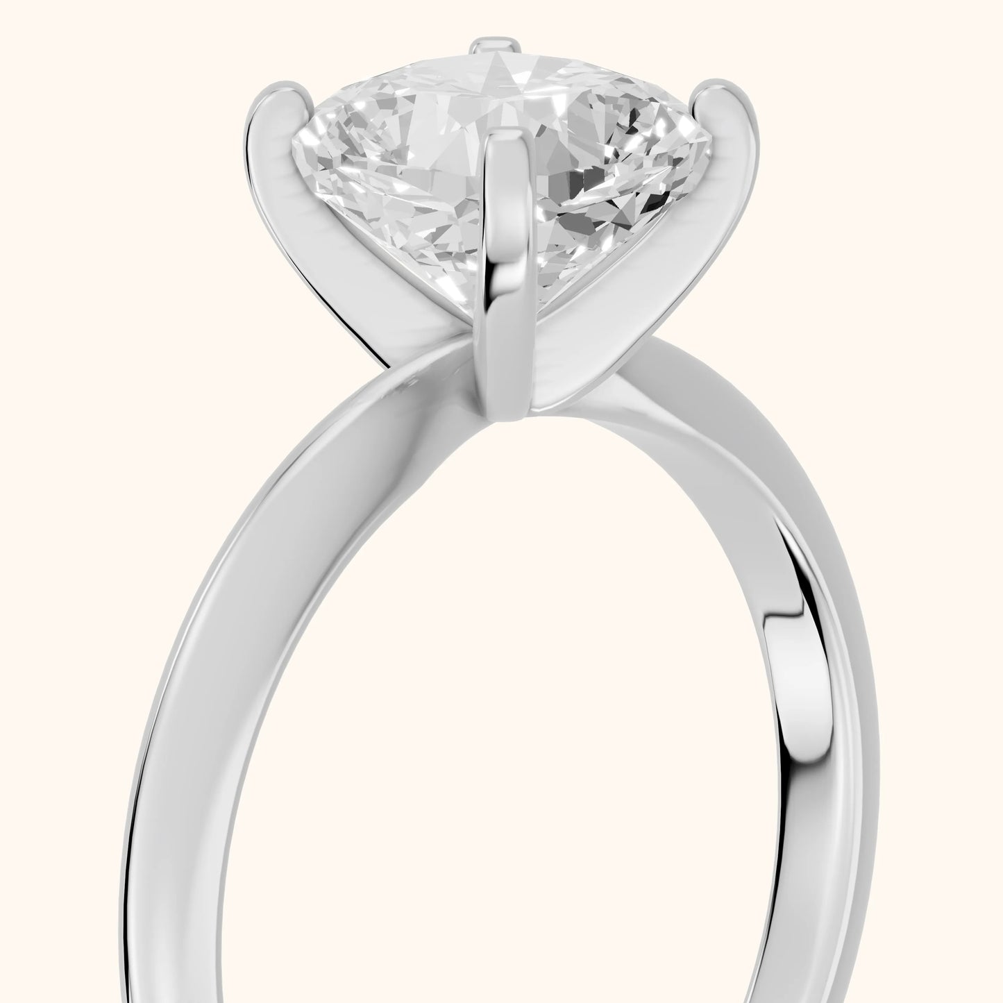 Wren Solitaire Cushion Diamond Ring in White Gold - slant-view.webp
