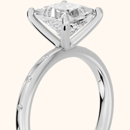 Dulcie Flush-Set Princess Diamond Engagement Ring in Platinum - slant-view.webp