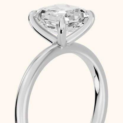 Susan Solitaire Asscher Diamond Engagement Ring in White Gold - slant-view.webp