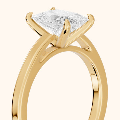 Kaia Solitaire Radiant Diamond Engagement Ring in Yellow Gold - slant-view.webp