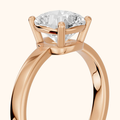 Delia Solitaire Cushion Diamond Engagement Ring in Rose Gold - slant-view.webp