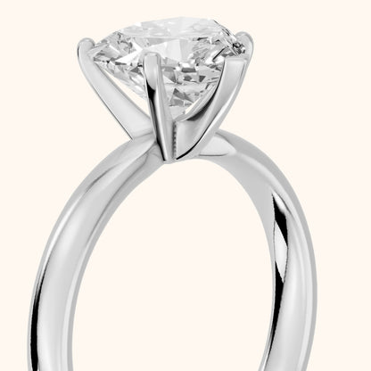 Elspeth Solitaire Heart Diamond Engagement Ring in Platinum - slant-view.webp