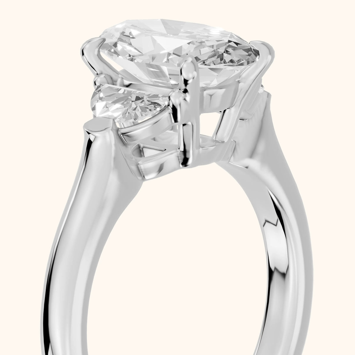 Hilary Half-Moon Three-Stone Oval Diamond Engagement Ring in Platinum - slant-view.webp
