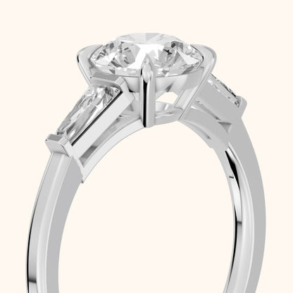 Winnie Three-Stone Round Diamond Engagement Ring in White Gold - slant-view.webp