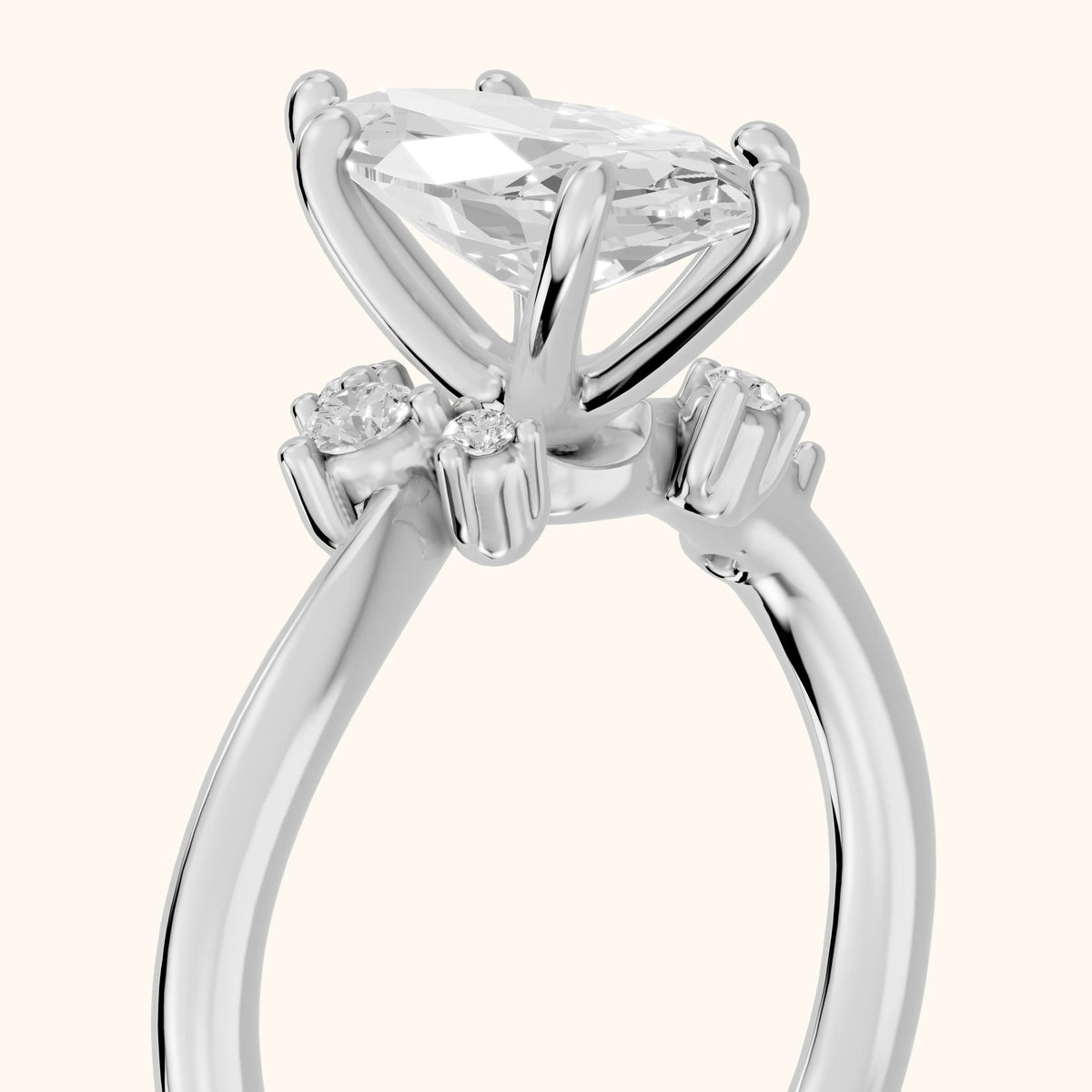 Yvette Bypass Marquise Diamond Engagement Ring in Platinum - slant-view.webp