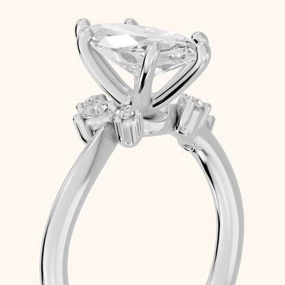 Yvette Bypass Marquise Diamond Engagement Ring in Platinum - slant-view.webp