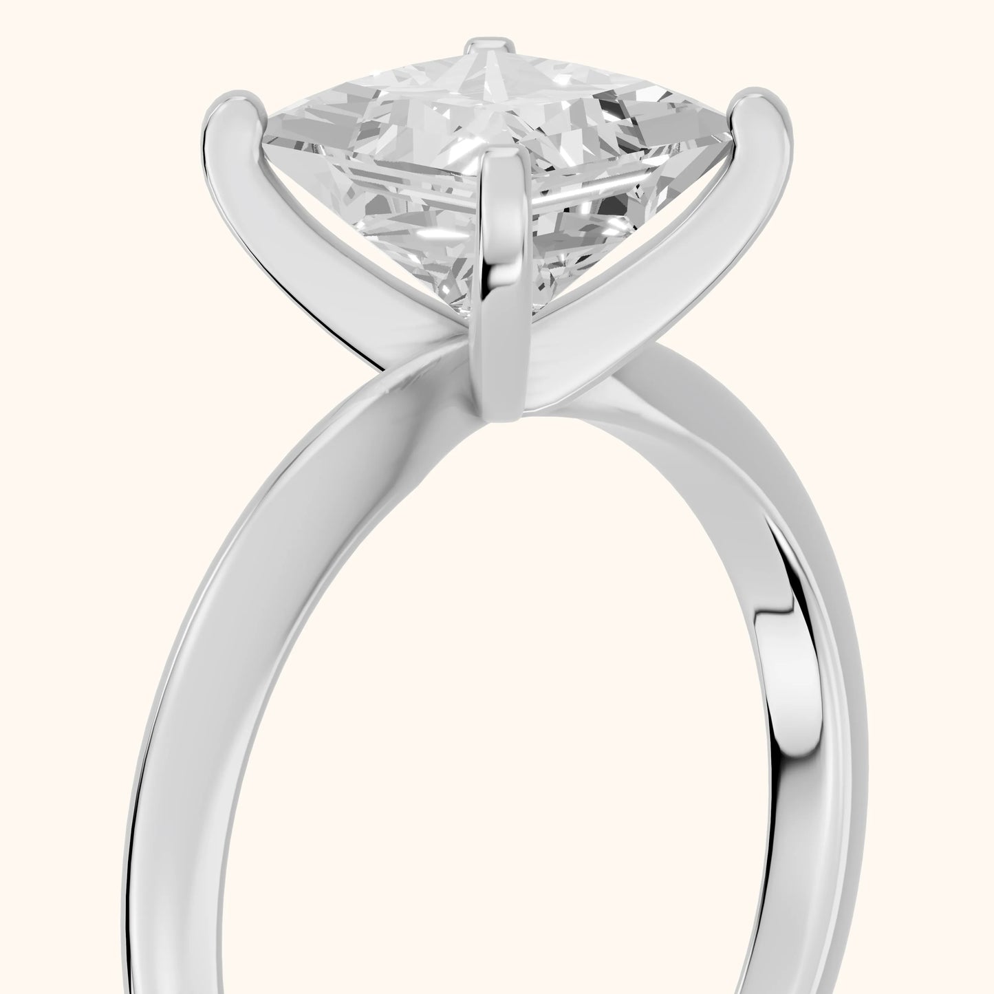 Wren Solitaire Princess Diamond Ring in White Gold - slant-view.webp