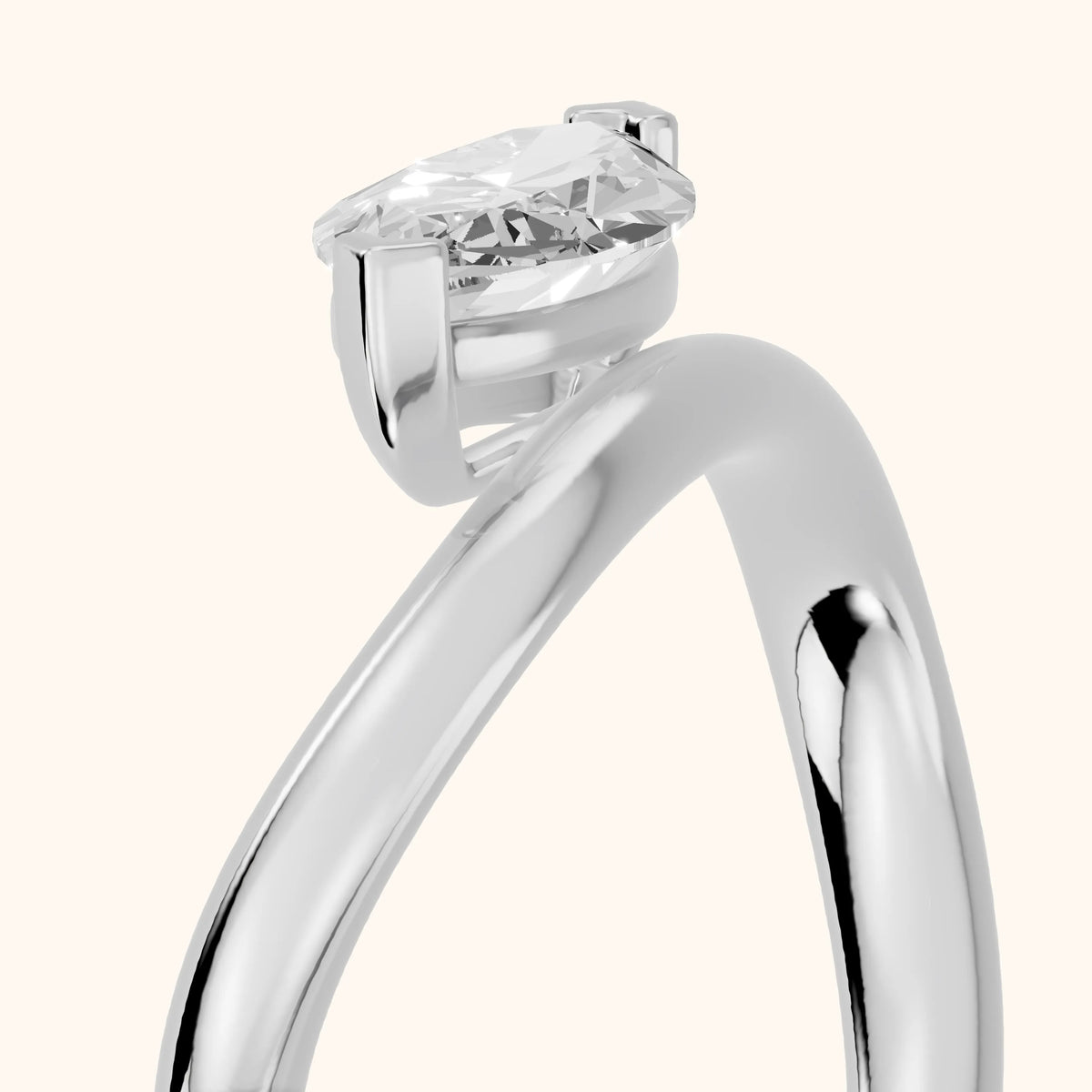 Nora Bypass Solitaire Marquise Diamond Engagement Ring in Platinum - slant-view.webp