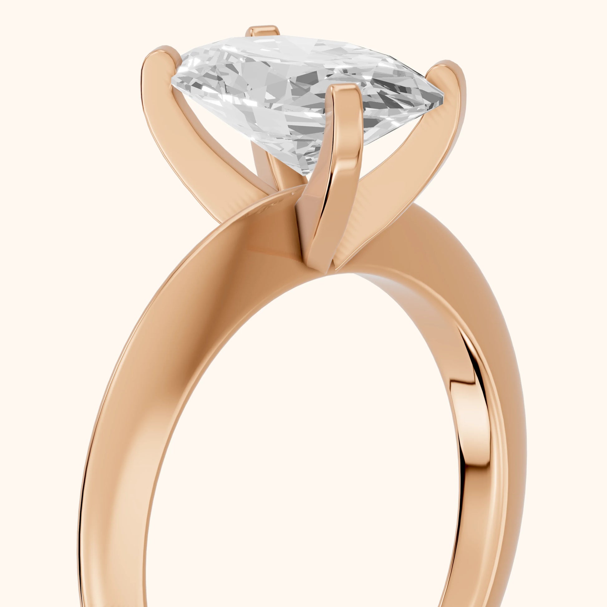Amira Six-Prong Solitaire Oval Diamond Engagement Ring in Rose Gold - slant-view.webp