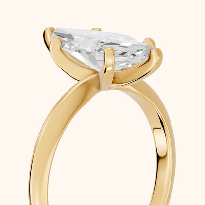 Wren Solitaire Marquise Diamond Ring in Yellow Gold - slant-view.webp