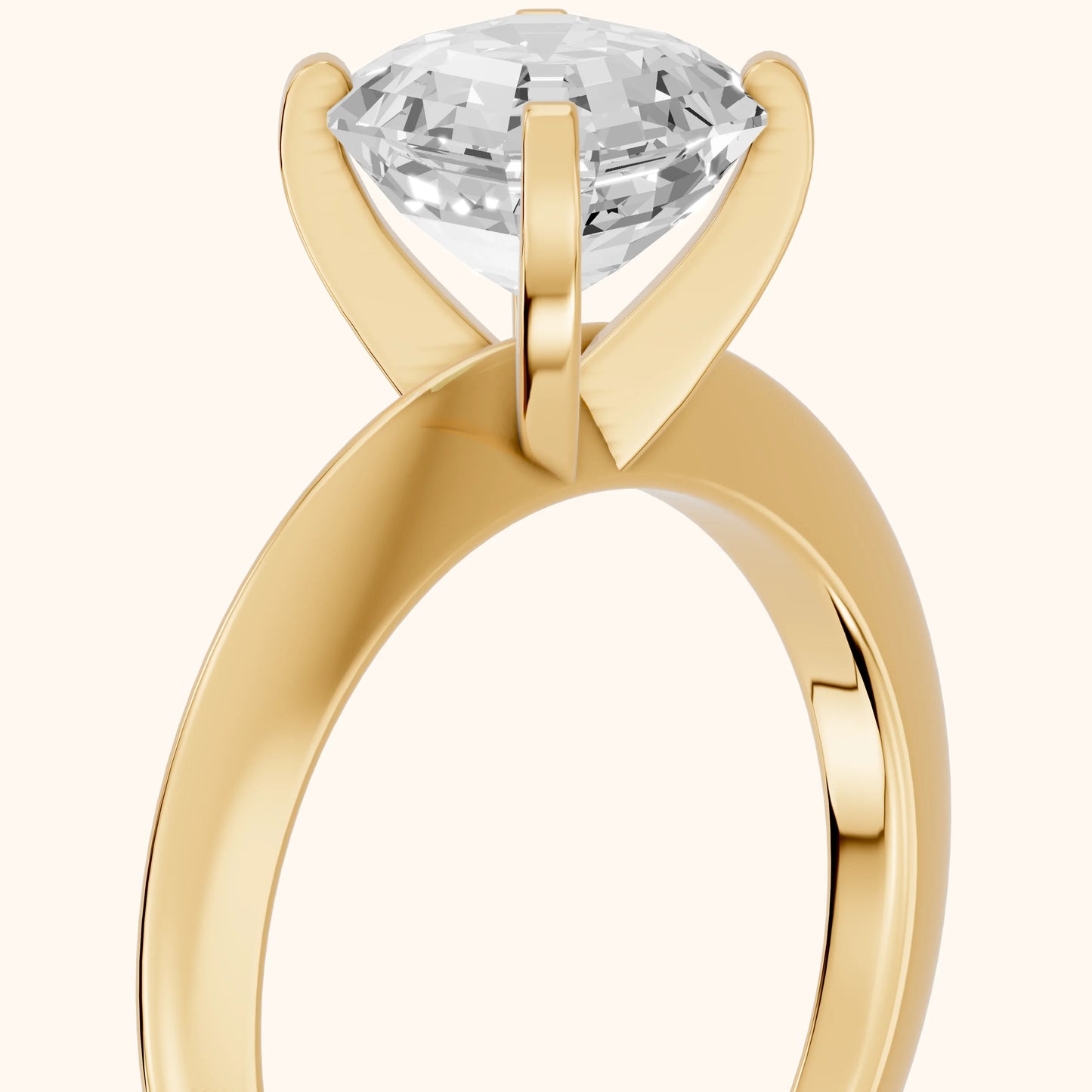Amira Six-Prong Solitaire Asscher Diamond Engagement Ring in Yellow Gold - slant-view.webp