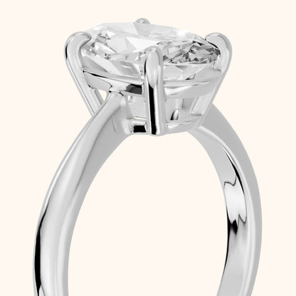 Miriam Basket Solitaire Oval Diamond Engagement Ring in Silver - slant-view.webp