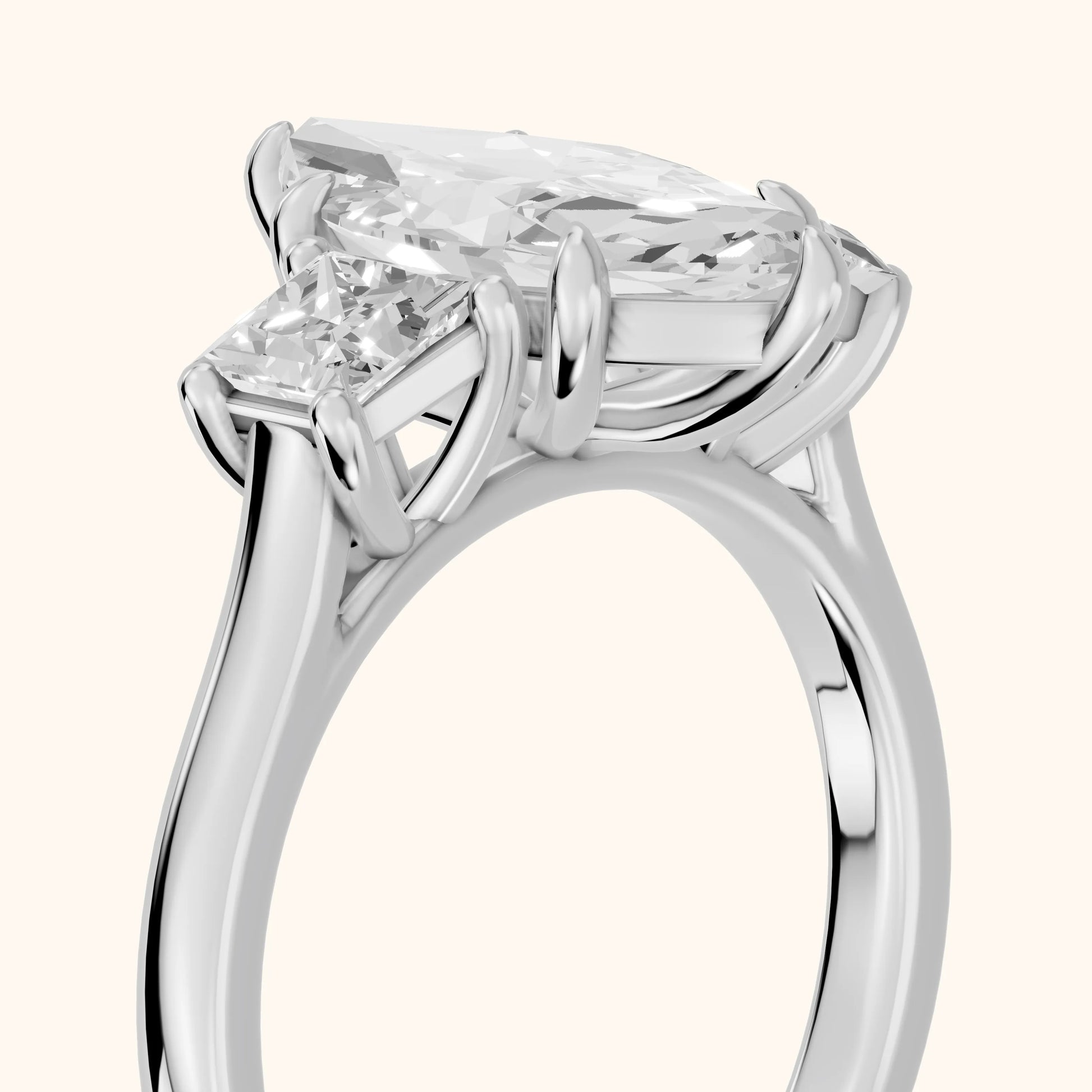 Sienna Three-Stone Marquise Diamond Ring in White Gold - slant-view.webp