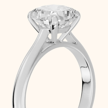 Karina Solitaire Cushion Diamond Engagement Ring in Platinum - slant-view.webp