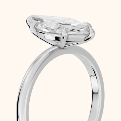 Lyla Petite Solitaire Marquise Diamond Engagement Ring in White Gold - slant-view.webp