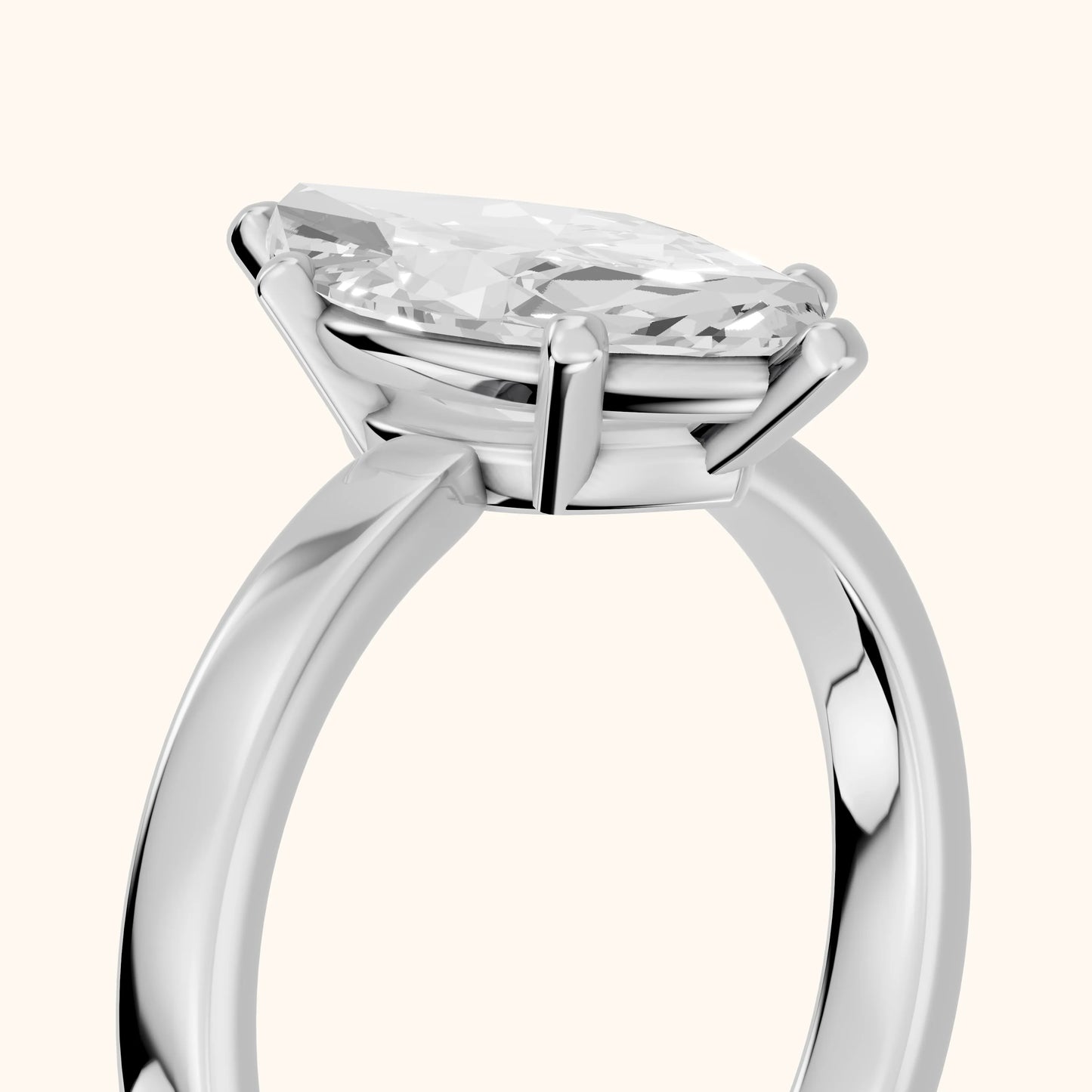 Delia Solitaire Marquise Diamond Engagement Ring in White Gold - slant-view.webp