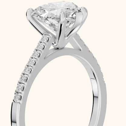 Meg Pavé Heart Diamond Engagement Ring in White Gold - slant-view.webp