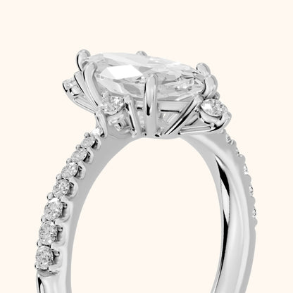 Jocelyn Crown Pavé Marquise Diamond Engagement Ring in Silver - slant-view.webp