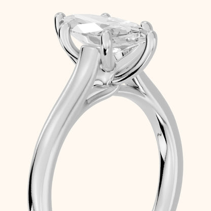 Emeline Solitaire Cathedral Marquise Diamond Engagement Ring in White Gold - slant-view.webp