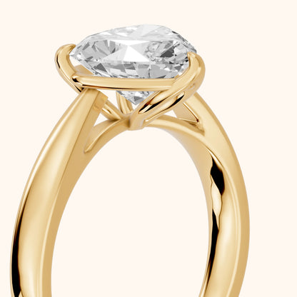 Lucia Solitaire Six-Prong Heart Diamond Engagement Ring in Yellow Gold - slant-view.webp