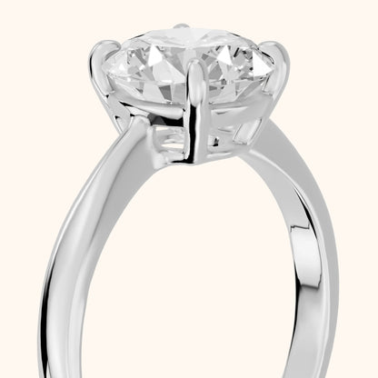Miriam Basket Solitaire Round Diamond Engagement Ring in Silver - slant-view.webp
