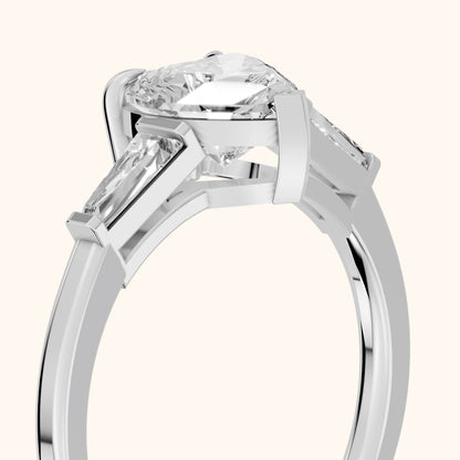 Winnie Three-Stone Heart Diamond Engagement Ring in White Gold - slant-view.webp