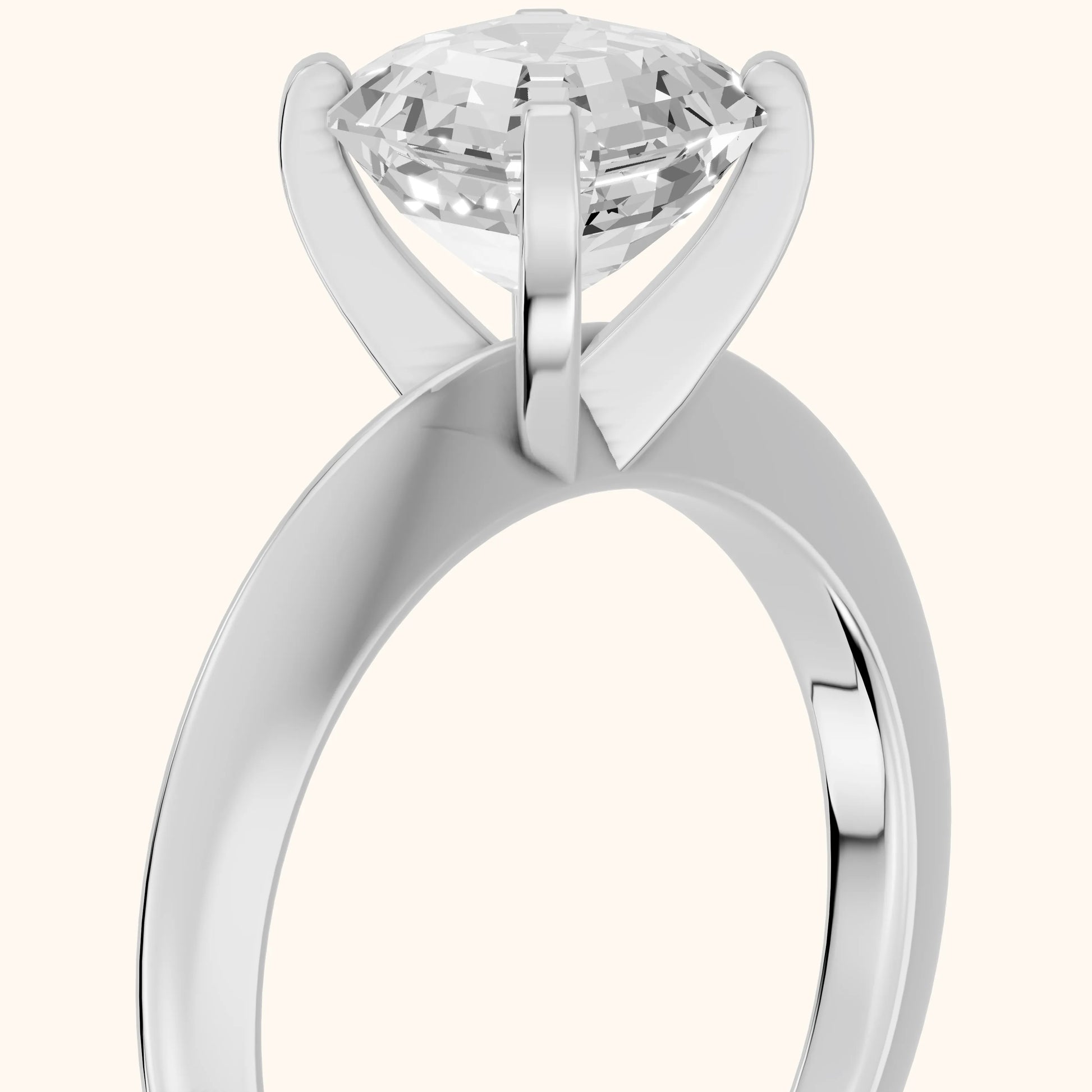 Amira Six-Prong Solitaire Asscher Diamond Engagement Ring in White Gold - slant-view.webp