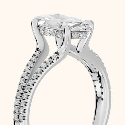 Eternal Embrace Solitaire Marquise Diamond Engagement Ring in White Gold - slant-view.webp